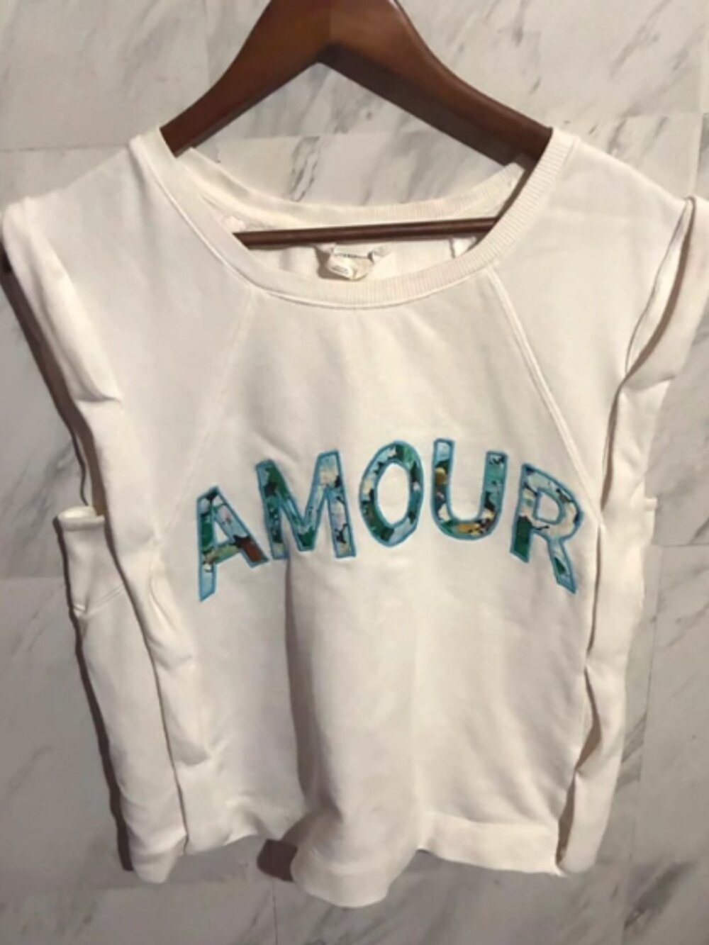 White Anthropologie Sleeveless Sweatshirt. Womens - Size Small.